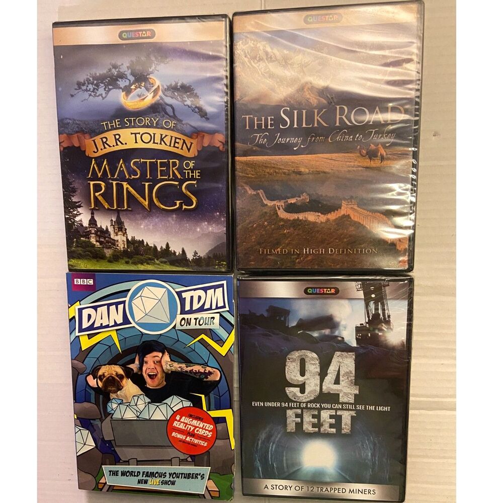 4 Documentary Films New DVD Tolkien, Silk Road 94 Feet Great collection!
